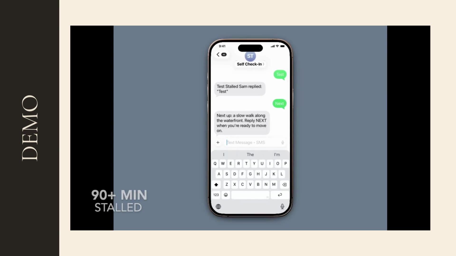 iPhone SMS conversation flagged as stalled for over 90 minutes